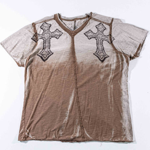Affliction Cross Wings AOP T-Shirt V Neck