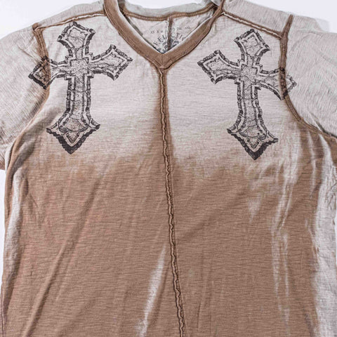 Affliction Cross Wings AOP T-Shirt V Neck