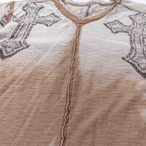 Affliction Cross Wings AOP T-Shirt V Neck