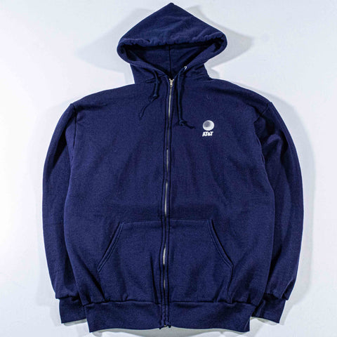 AT&T Logo Jerzees Full Zip Hoodie Sweatshirt