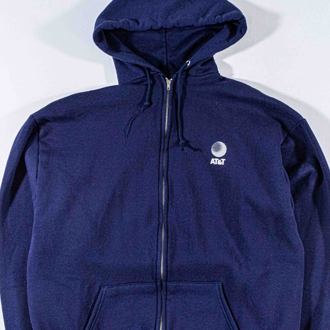 AT&T Logo Jerzees Full Zip Hoodie Sweatshirt
