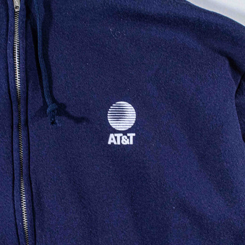 AT&T Logo Jerzees Full Zip Hoodie Sweatshirt