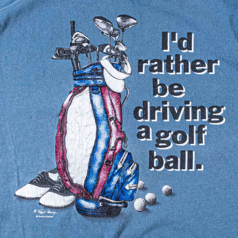 I'd Rather Be Driving Golf Balls T-Shirt Funny