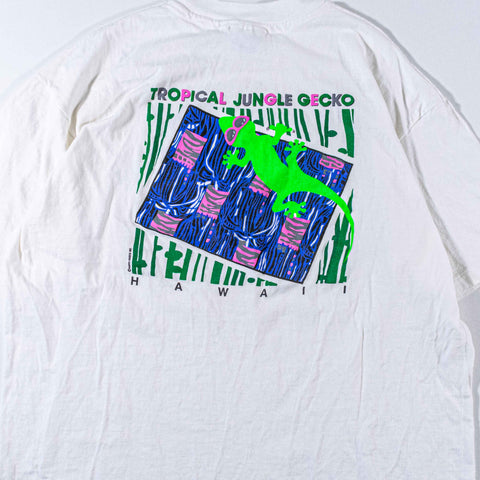 Tropical Jungle Gecko Hawaii Neon T-Shirt