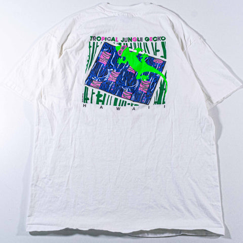 Tropical Jungle Gecko Hawaii Neon T-Shirt