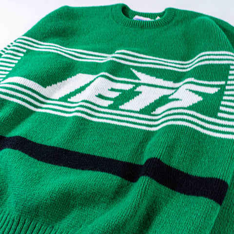 New York Jets Logo Cliff Engle Pro Line Striped Sweater