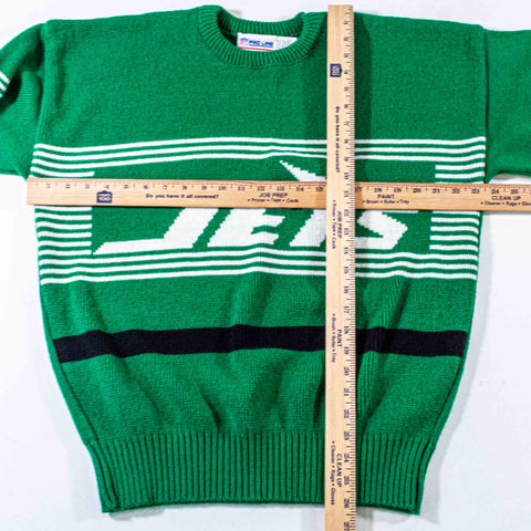 New York Jets Logo Cliff Engle Pro Line Striped Sweater