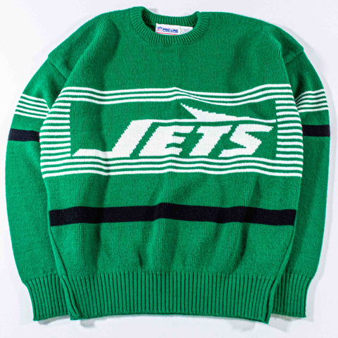 New York Jets Logo Cliff Engle Pro Line Striped Sweater