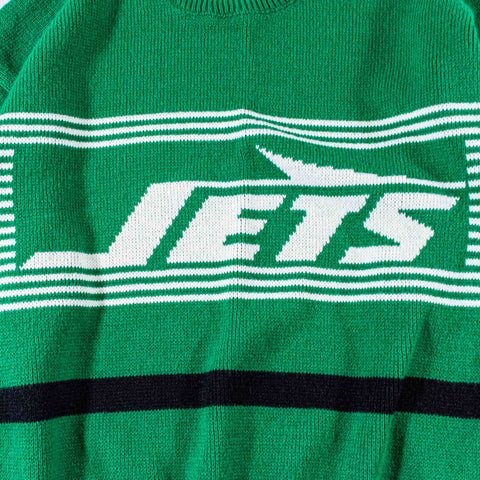 New York Jets Logo Cliff Engle Pro Line Striped Sweater