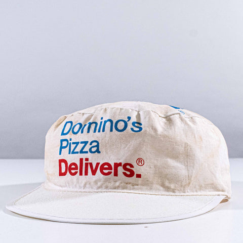 Dominos Pizza Delivery Painters Cap Hat Stretch Fit Distressed