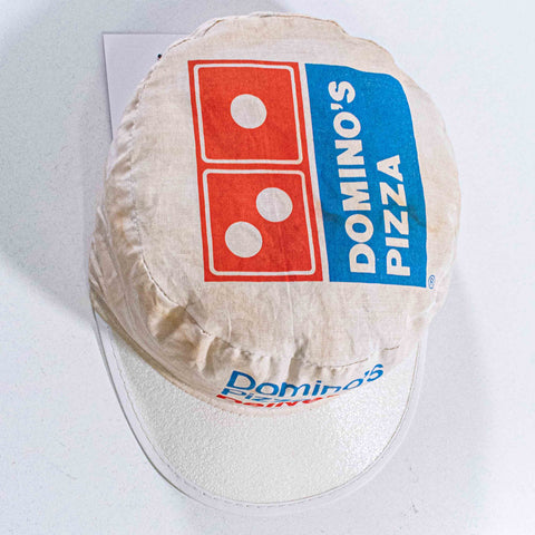 Dominos Pizza Delivery Painters Cap Hat Stretch Fit Distressed