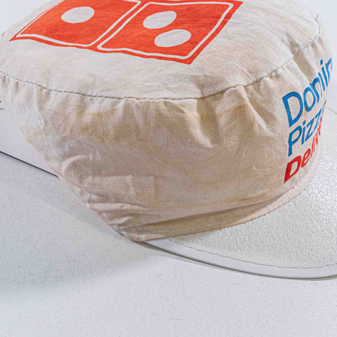 Dominos Pizza Delivery Painters Cap Hat Stretch Fit Distressed
