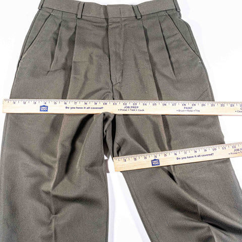Yves Saint Laurent Pour Homme Pleated Trousers Polyester Rayon Blend
