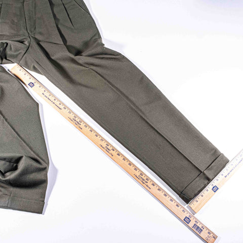 Yves Saint Laurent Pour Homme Pleated Trousers Polyester Rayon Blend