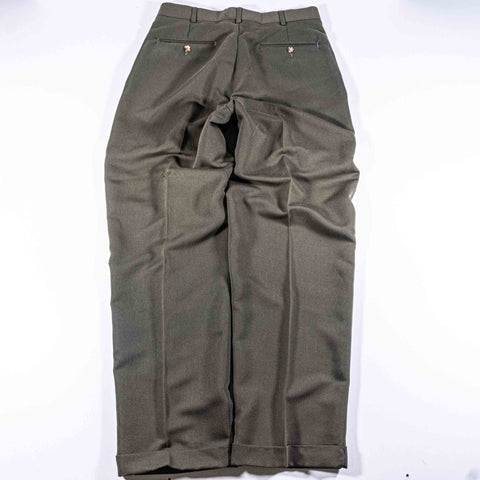 Yves Saint Laurent Pour Homme Pleated Trousers Polyester Rayon Blend