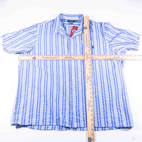 Polo Ralph Lauren Seersucker Striped Loop Collar Camp Shirt