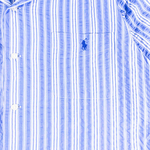 Polo Ralph Lauren Seersucker Striped Loop Collar Camp Shirt