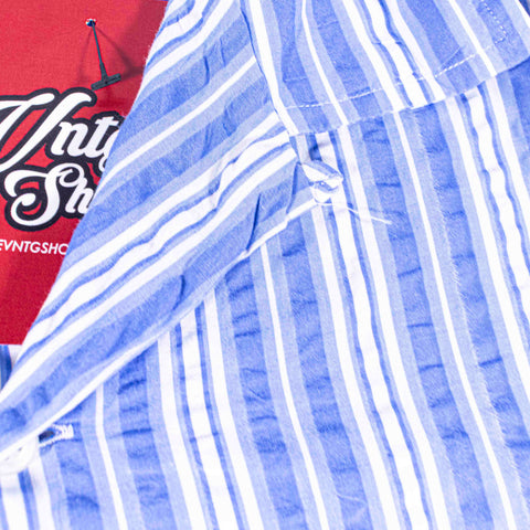 Polo Ralph Lauren Seersucker Striped Loop Collar Camp Shirt