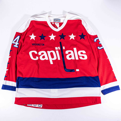 Washington Capitals CCM Center Ice Maska Air Knit Jersey Al Iafrate Fight Strap Big Block