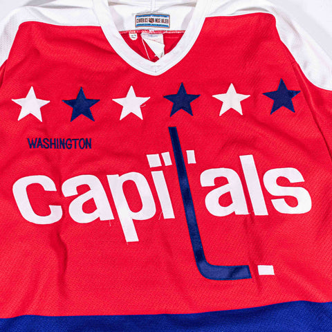 Washington Capitals CCM Center Ice Maska Air Knit Jersey Al Iafrate Fight Strap Big Block