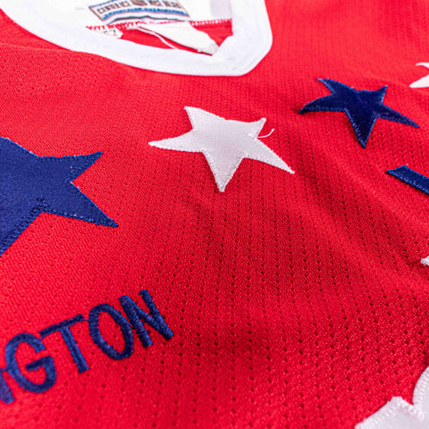 Washington Capitals CCM Center Ice Maska Air Knit Jersey Al Iafrate Fight Strap Big Block
