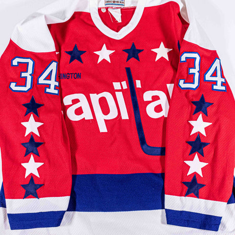 Washington Capitals CCM Center Ice Maska Air Knit Jersey Al Iafrate Fight Strap Big Block