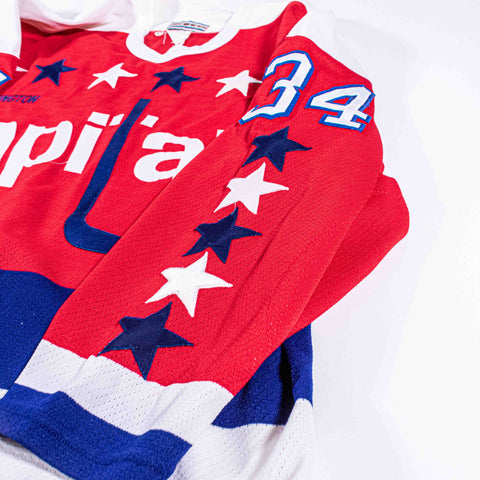 Washington Capitals CCM Center Ice Maska Air Knit Jersey Al Iafrate Fight Strap Big Block