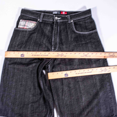 SouthPole Red Tab Embroidered Jean Shorts Jorts
