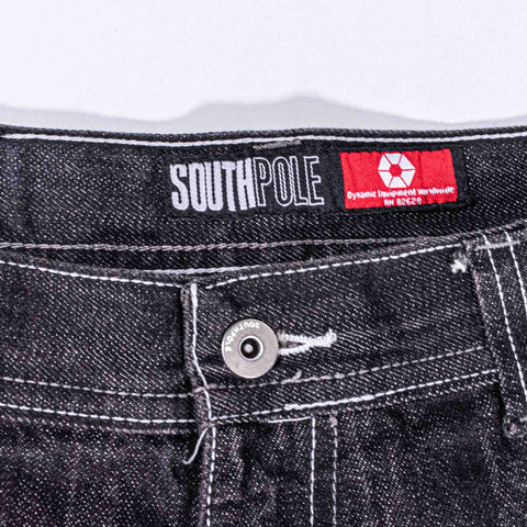 SouthPole Red Tab Embroidered Jean Shorts Jorts