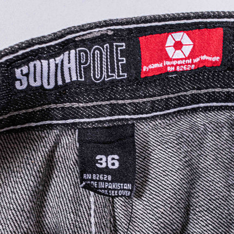 SouthPole Red Tab Embroidered Jean Shorts Jorts