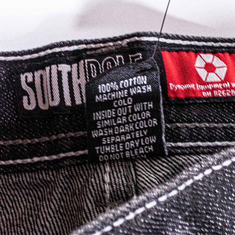 SouthPole Red Tab Embroidered Jean Shorts Jorts