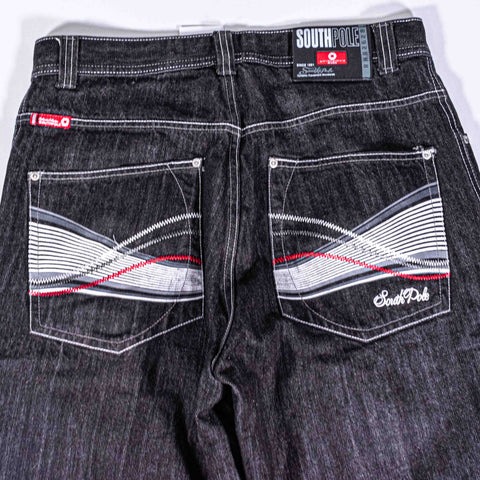 SouthPole Red Tab Embroidered Jean Shorts Jorts