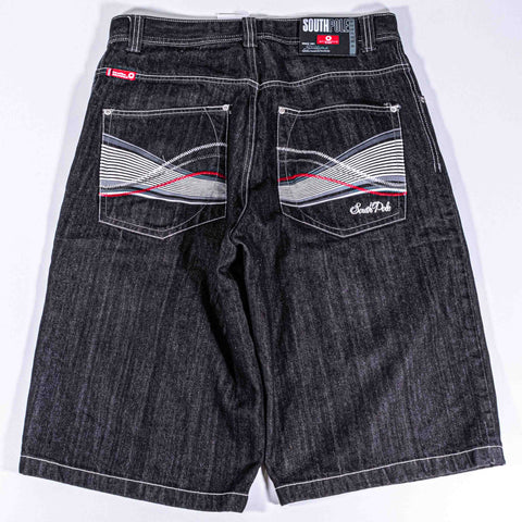SouthPole Red Tab Embroidered Jean Shorts Jorts