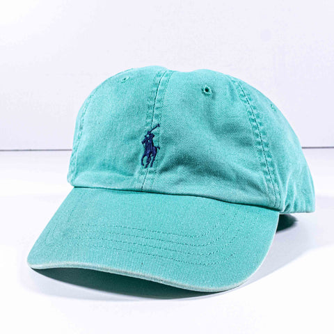 Polo Ralph Lauren Pony Leather Strapback Hat Sun Faded