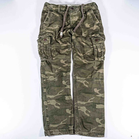 Abercrombie & Fitch Military Paratrooper Pants Camo Cargo