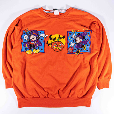 Disney Mickey & Minnie Not So Scary Halloween Pumpkin Sweatshirt Jerry Leigh