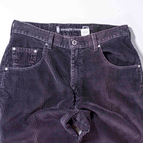 Levis Silvertab Straight Loose Corduroy Pants Faded Black