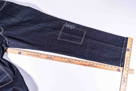 Raw Blue Embroidered Denim Suit Jacket Jeans Hip Hop