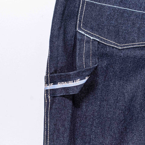 Raw Blue Embroidered Denim Suit Jacket Jeans Hip Hop