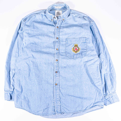 Aeropostale Crest Button Down Denim Shirt