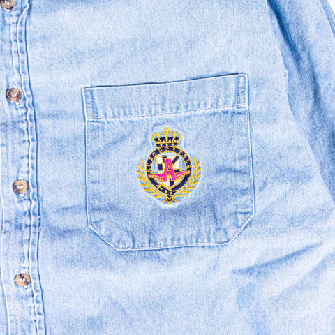 Aeropostale Crest Button Down Denim Shirt