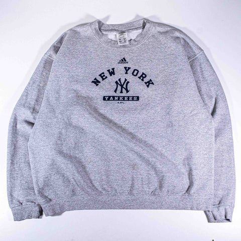 New York Yankees Adidas Center Logo Crewneck Sweatshirt