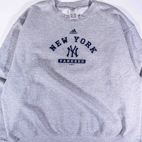 New York Yankees Adidas Center Logo Crewneck Sweatshirt