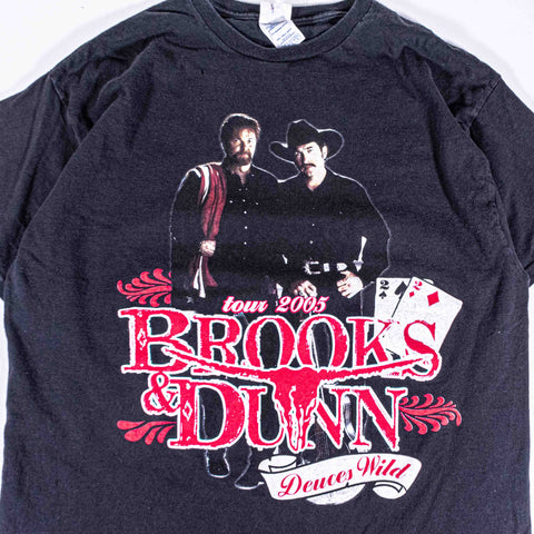 Brooks & Dunn Deuces Wild Tour 2005 T-Shirt Big & Rich Warren Brothers