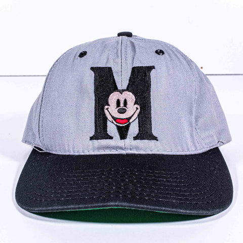 Disney Mickey Mouse Blockhead Adjustable Leather Strapback Hat