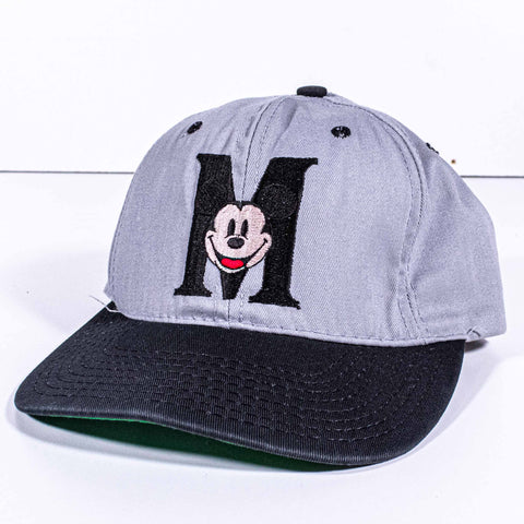 Disney Mickey Mouse Blockhead Adjustable Leather Strapback Hat