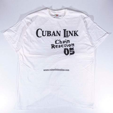 2005 Cuban Link Chain Reacion Rap T-Shirt Men of Business Records