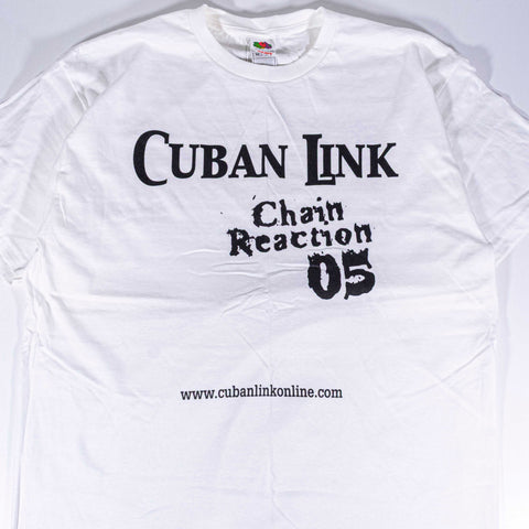 2005 Cuban Link Chain Reacion Rap T-Shirt Men of Business Records