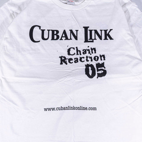 2005 Cuban Link Chain Reacion Rap T-Shirt Men of Business Records