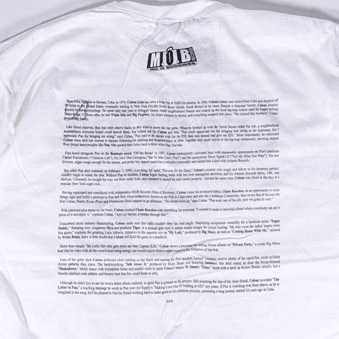 2005 Cuban Link Chain Reacion Rap T-Shirt Men of Business Records